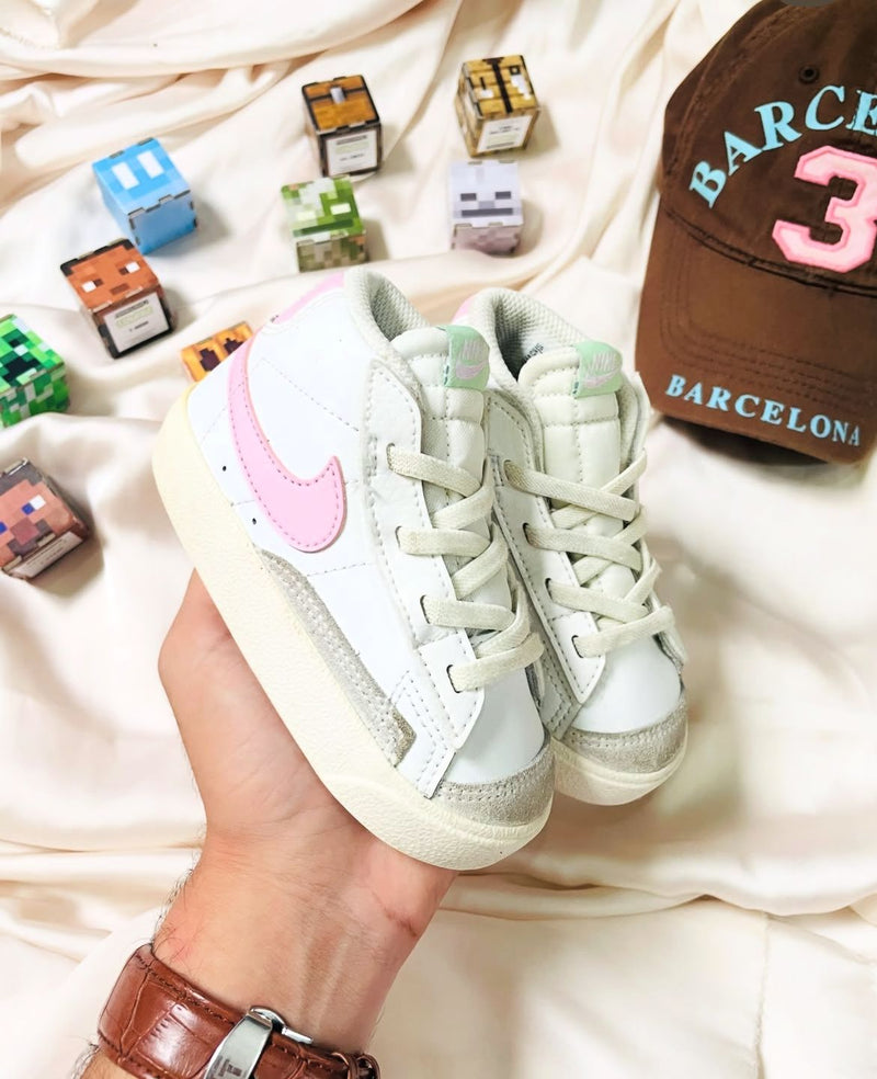 Nike Blazer Mid '77 Kids (White & Pink)