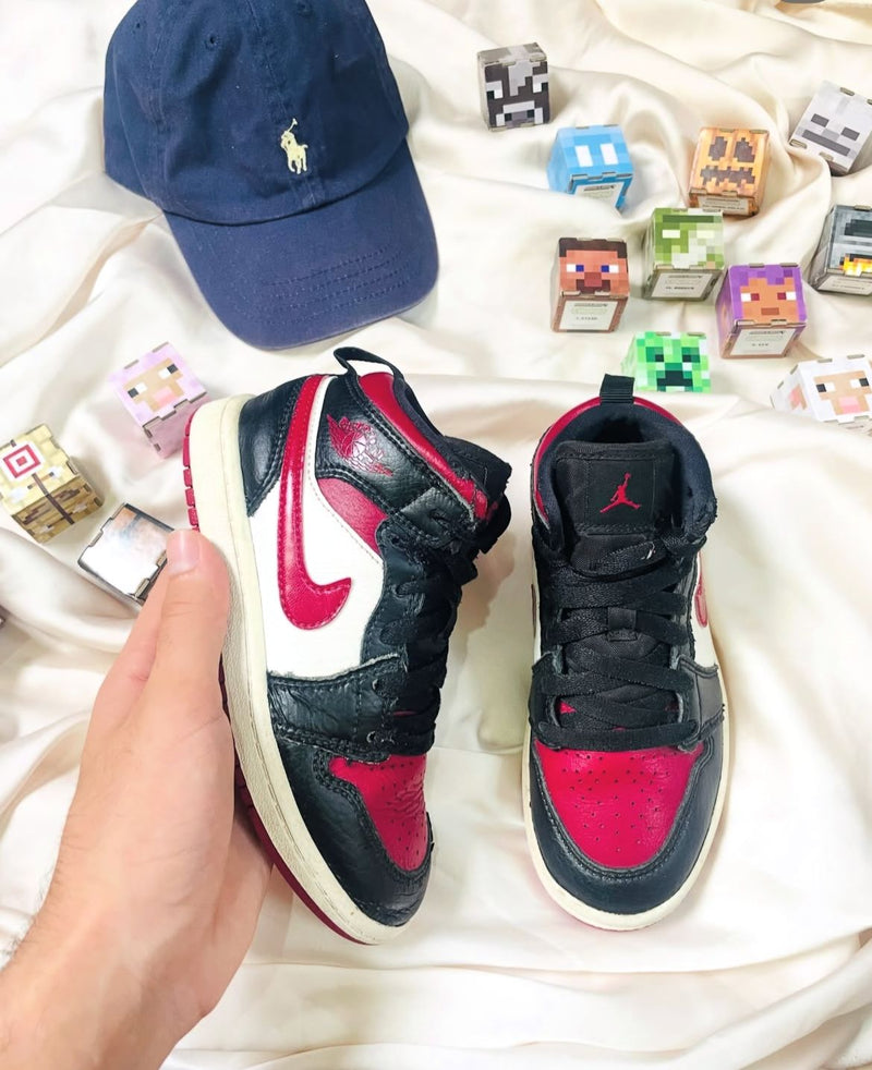 Nike Air Jordan Kids High-Top Sneakers (Black/Red/White)